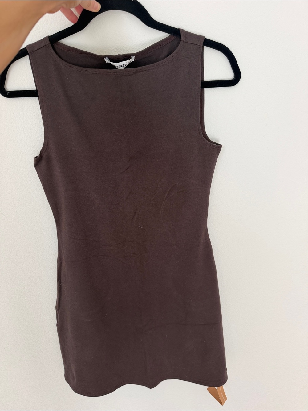Reformation Nataly Sleeveless Chocolate Tank